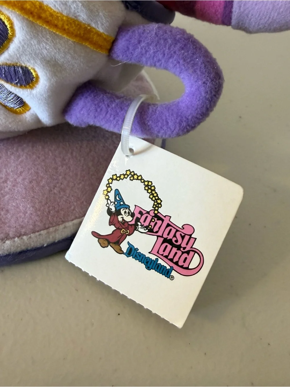 Disney Bean Bag Plush CHESHIRE CAT TEA CUP Alice in Wonderland 6”